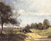 Jean Baptiste Camille  Corot THe Wagon oil painting artist